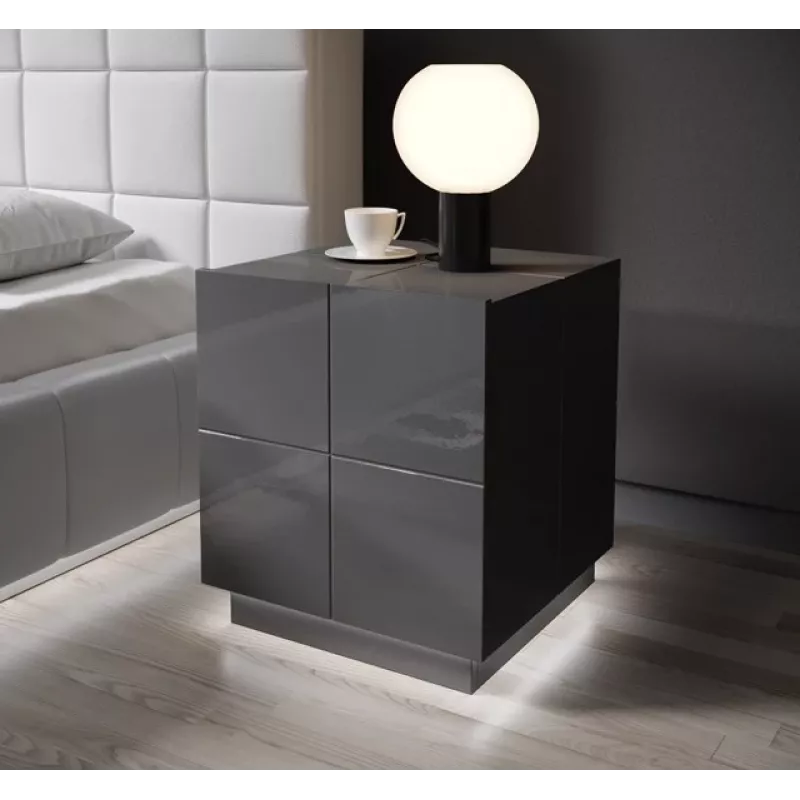 Naktsgaldiņa lampa Cama Meble REJA — virsmas montāžas balta LED, tīkla barošana