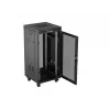 Rack skapis LANBERG FF01-6624-23BL 24U brīvi stāvošs 19 collu 600×600 mm IP20 melns