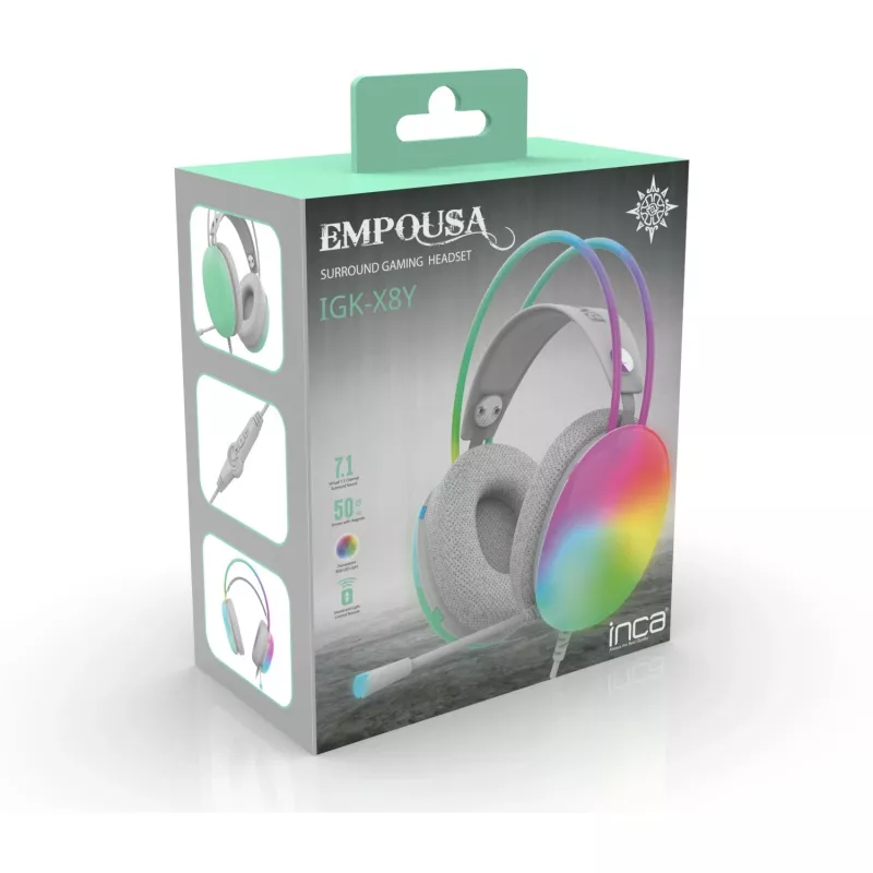 Cian Technology GmbH INCA Gaming Headset IGK-X8Y 7.1 USB RGB-LED tirkīza
