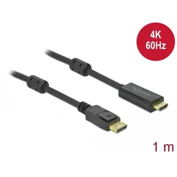 Kabelis DeLOCK Active DisplayPort 1.2 uz HDMI 4K 60 Hz 1 m