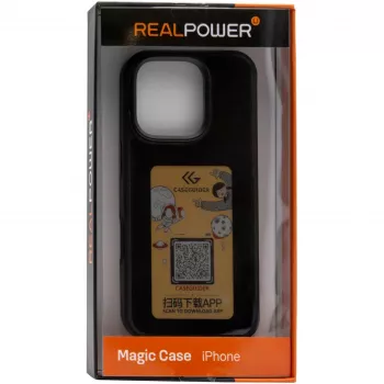 Vāciņš RealPower 504406 iPhone 16 Pro 16 cm Melns
