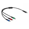 DeLOCK USB lādēšanas kabelis 3 in 1 USB Type-C Lightning Micro USB 30 cm