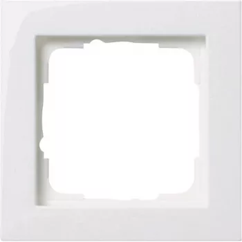 Gira E2 Balts pārsega rāmis slēdžiem – bezskrūvju, termoplasts, 80,8×80,8×9,3 mm