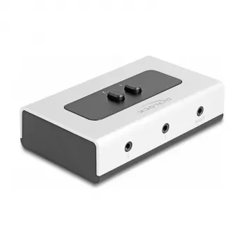 Audio Slēdzis DeLOCK 88061 Melns Pelēks 3.5mm Ieeja Izeja