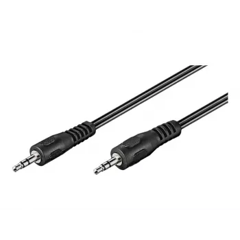 Wentronic Goobay 3,5 mm Jack savienojuma kabelis, melns, 2,5 m - 3,5 mm spraudnis (3-pin, stereo) > 3,5 mm spraudnis (3-pin, stereo) (50449)