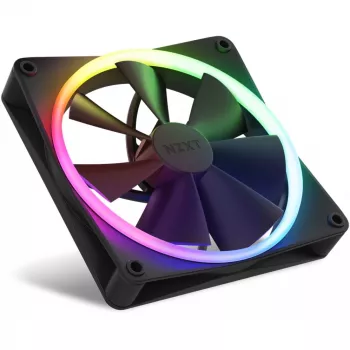 NZXT F140 RGB TWIN 14 cm Melns 500-1800 RPM Šķidruma dinamiskā gultņa ventilatoru komplekts