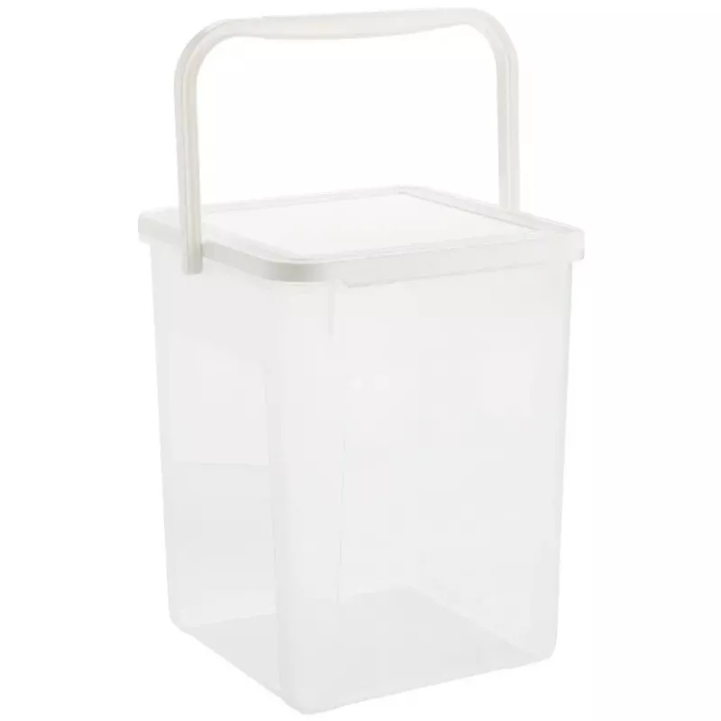 Plastmasas mazgāšanas līdzekļa tvertne Rotho Basic 9 L modelis 1770101100RP, balta, ar vāku un pakarināšanas caurumu