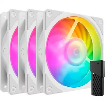 COOLER MASTER Mobius 120P ARGB 120mm Balts 3 komplekts