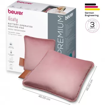 Beurer HK 77 Heaty sildīšanas spilvens blush-rose lavendel samta pārvalks (20074)