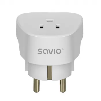 SAVIO AP-01 Ceļojumu adapteris, US ligzda – EU kontaktdakša