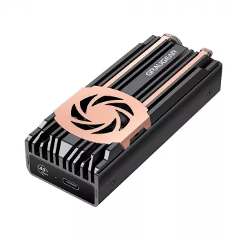 SSD ārējais korpuss GrauGear G-M2U4-40G-F — M.2, 1 disks, USB4 Gen4, 40 Gbit/s, alumīnijs, melns