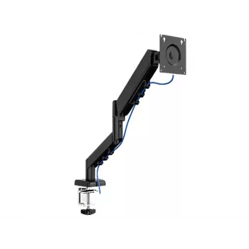 Monitora roka TRACER Pivot Master TRAUCH47659 — regulējams augstums, slīpums/rotācija, VESA 100×100, līdz 9 kg, 13–32 collu ekrāniem, galda stiprinājums, melna