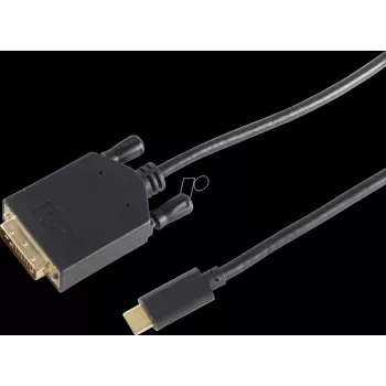 shiverpeaks BS10-58025 Video kabeļa adapteris 1 m DVI-D USB Type-C Melns