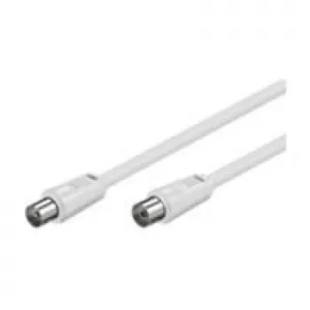 Wentronic Goobay Antenas savienojuma kabelis, 100% ekranēts, balts, 2,5 m - Coax spraudnis Koax ligzda (50718)