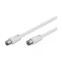 Wentronic Goobay Antenas savienojuma kabelis, 100% ekranēts, balts, 2,5 m - Coax spraudnis Koax ligzda (50718)