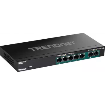 TRENDnet TPE-TG327 - Nenodrošināts slēdzis - 5 x 10/100/1000 (PoE+) + 2 x 10/100/1000/2.5G (PoE+) - sienas montāžai - PoE+ (70 W) - TAA atbilstīgs