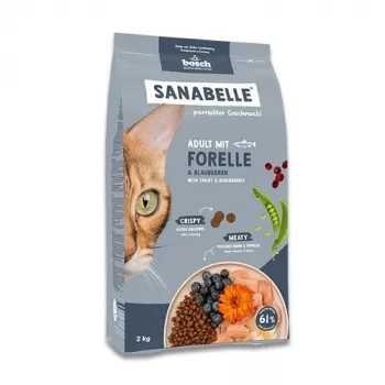 BOSCH Sanabelle Adult Trout & Blueberries - sausā barība kaķiem - 2kg