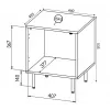 Naktsgaldiņu komplekts Cama Meble HOLE – 2 gab., 44×40,5×53,5 cm, balts matēts, MDF/skaidu plātne, 16 mm rāmis