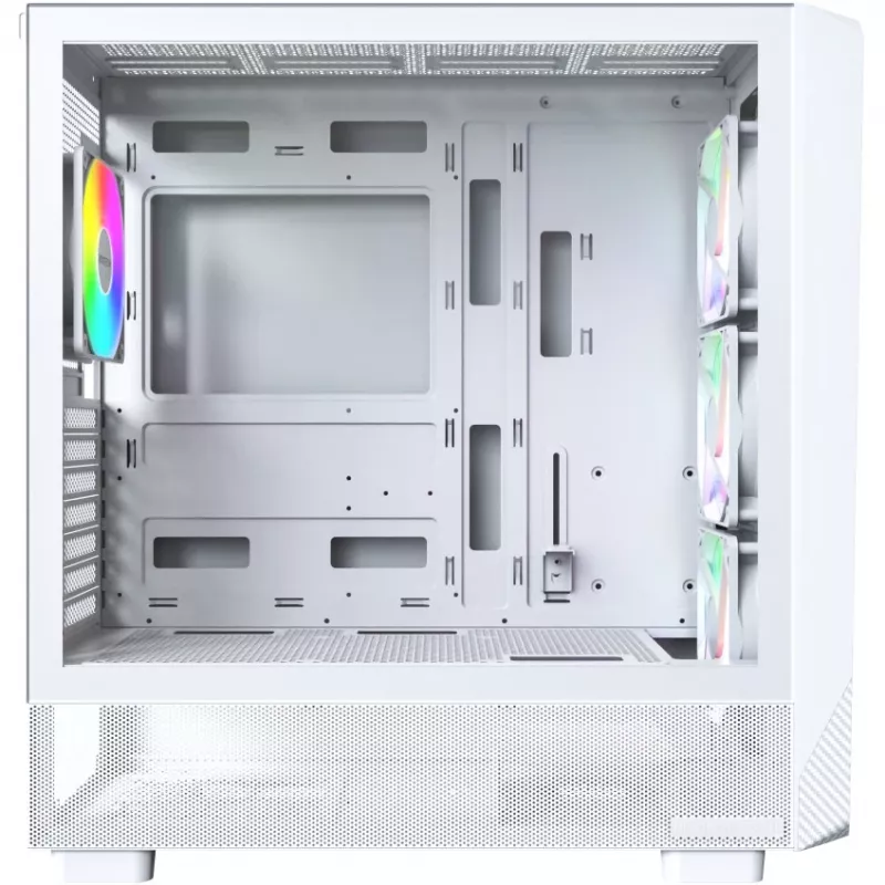 PC korpuss Montech X5 Midi Tower Balts ATX 3x140mm Ventilatori
