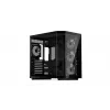 Krux Empero KRXD010 Midi Tower datora korpuss, ATX, rūdīts stikls, 4x 120 mm ARGB ventilatori, melns - videokarte līdz 420 mm, CPU dzesētājs līdz 155 mm, 2x 3,5" + 3x 2,5" vietas