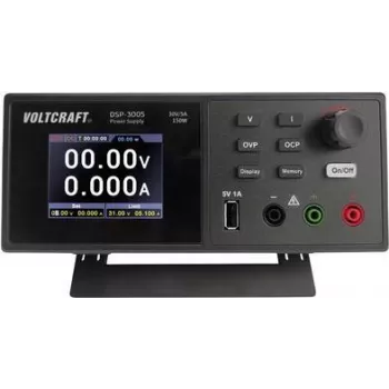 VOLTCRAFT DSP-3005 Laboratorijas barošanas bloks, regulējams 0-30 V / 0-5 A, 150 W, USB 2.0, Slave funkcija, 1 izeja (VC-12231810)