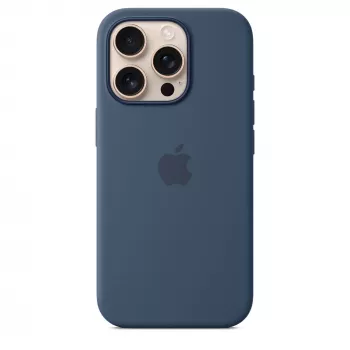 Silikona maciņš ar MagSafe iPhone 16 Pro – Denim