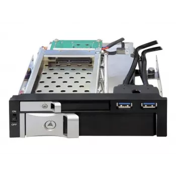 DeLOCK 5,25 collu mobilais disks paliktnis 1 x 2,5 inch + 1 x 3,5 inch SATA HDD + 2 x USB 3.0 porti (47209)