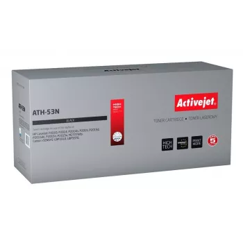 Tonera kasetne ActiveJet ATH-53N melna, saderīga HP/Canon, 3500 lapas, iebūvēta bungas