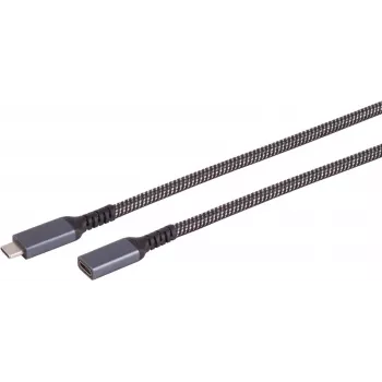 S-Conn 14-74003 USB kabelis 0,5 m USB 3.2 Gen 2 (3.1 Gen 2) USB C melns - balts (14-74003)