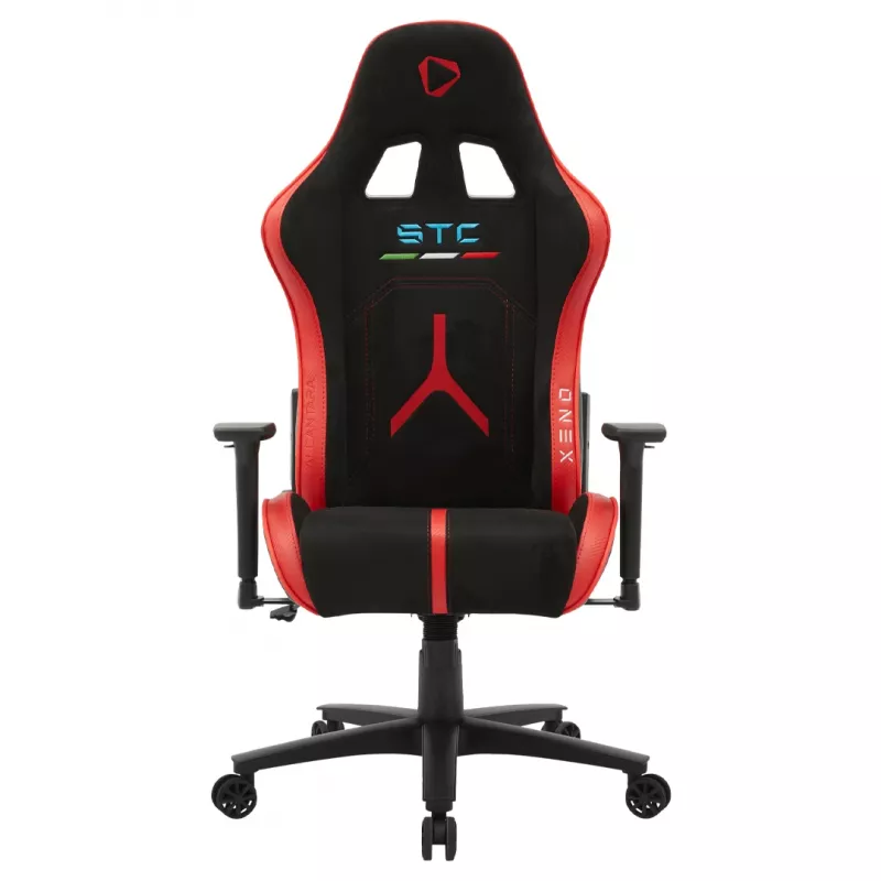 ONEX STC Alcantara L Series biroja/datorspēļu krēsls, melns/sarkans