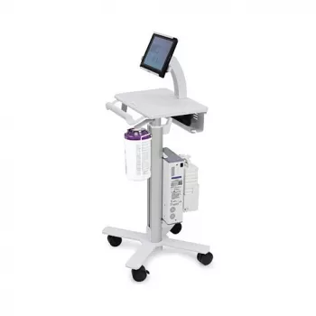 Ergotron Tablet Cart SV10 – ratiņi planšetdatoram / tastatūrai, medicīnas, metāls, balts, alumīnijs, ekrāns līdz 30,5 cm (12 inch)