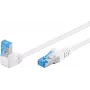 Goobay CAT 6A Patch Kabelis 1x 90° leņķa, S/FTP (PiMF), Balts, 2 m - aizbīdnis augšpusē, LSZH bezhalogēna, Vara (51565)