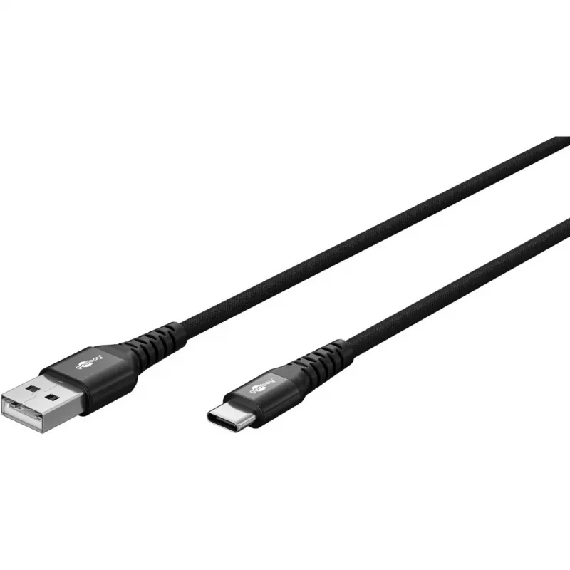 Goobay 74526 USB kabelis melns