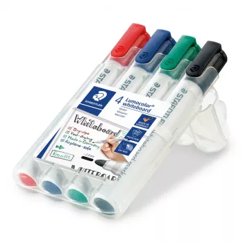 Marķieris Staedtler 351 B slīpais gals Melns Zils Zaļš Sarkans