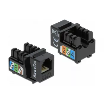 Keystone modulis DeLOCK 86468 plakans melns RJ-12