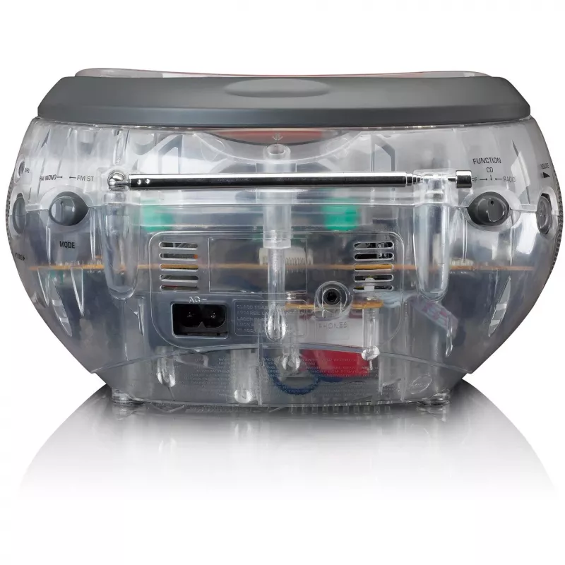 Pārnēsājams radio CD atskaņotājs Lenco SCD-24TR — FM, 4W izeja, LCD, teleskopiskā antena, AC/DC, 6×C baterijas