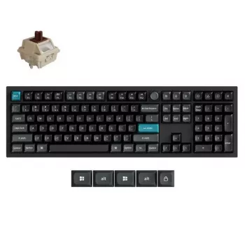 Mehāniskā tastatūra Keychron Q6 Ultra 8K — USB, RF bezvadu, Bluetooth, RGB LED, Melna