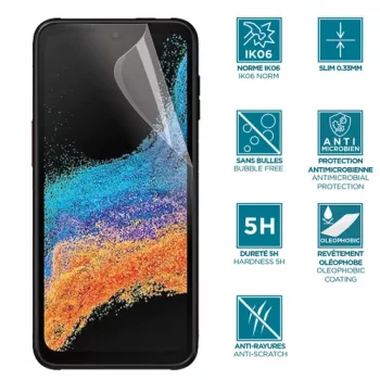 Caurspīdīgs ekrāna aizsargs Mobilis 036271 Samsung Galaxy Xcover 6 Pro Antibakteriāls, putekļu, skrāpējumu un triecienu izturīgs