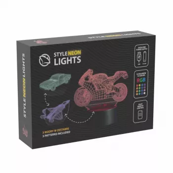 LED dekoratīvā lampa transportlīdzeklim MANTA SNL121RGB RGB 3D gaisma automašīnām un motocikliem