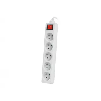 Pagarinātājs Lanberg PS1-05E-0300-W 3m 5 Kontaktligzdas Iekštelpām/Ārtelpām Balts