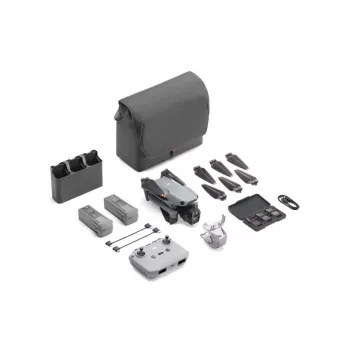 Quadcopter DJI Air 3S — 4 rotoru drons, 50 MP kamera, 3840×2160 video, 27 m/s, 32 000 m darbības rādiuss, 4276 mAh akumulators, 42 GB iekšējā atmiņa, Pelēks