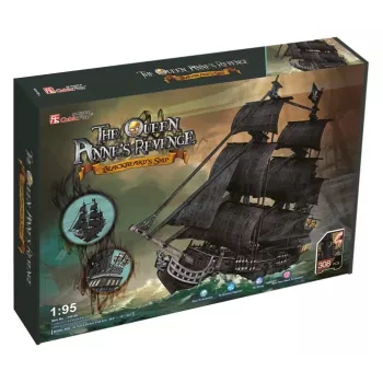 PUZZLE 3D Lielais komplekts Pirātu kuģi Queen Revenge
