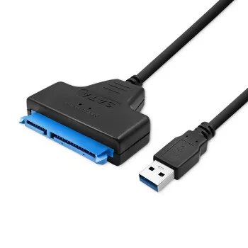 Adapteris QOLTEC 51855 — ārējais M.2 NVMe/NGFF uz USB 3.0 adapteris, 10 Gb/s, 2.5 collu/M.2 diskiem, melns