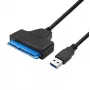 Adapteris QOLTEC 51855 — ārējais M.2 NVMe/NGFF uz USB 3.0 adapteris, 10 Gb/s, 2.5 collu/M.2 diskiem, melns