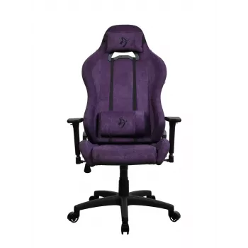 Spēļu krēsls Arozzi Torretta SoftFabric Purple – ergonomisks, regulējami roku balsti, atpakaļ nolaižama atzveltne