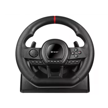 Manuālās pārnesumkārbas svira TRACER TRAJOY47345 — vadu 6-in-1 simreisa kontrolieris, 1,8 m kabelis, melns, ergonomisks neslīdošs satvēriens, 270° rotācija