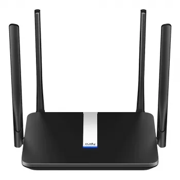 Cudy LT500 bezvadu maršrutētājs, 4G LTE, divjoslu Wi-Fi AC1200, Fast Ethernet, melns