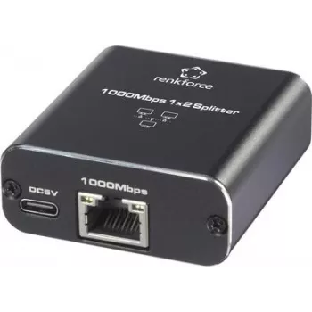 Renkforce RF-GES-200 tīkla slēdzis RJ45 2 porti USB barošana (RF-6739678)