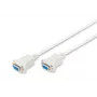 Assmann Zero-Modem savienojuma kabelis D-Sub9 sievišķais/sievišķais, 1.8 m, snap-hoods, bēšs (AK-610100-018-E)