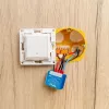 Viedais relejs Shelly Qubino Wave 1 Mini bezvadu 110–240V, 8A AC / 5A DC, 868.4 MHz, iekštelpām, zils